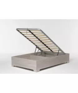 LETTO PIAZZA E MEZZA CONTENITORE CON PIEDINI "BED BOX" OLMO NATURALE 120X190 CM